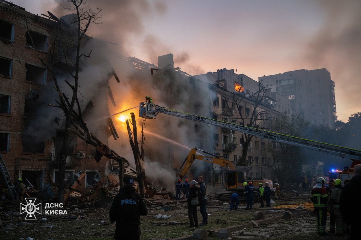 Нічна атака на Київ: кількість постраждалих зросла до 44