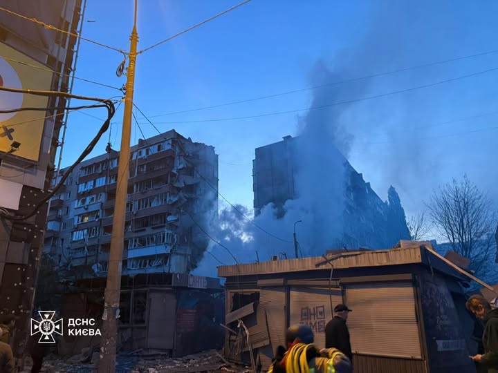Масована атака на Київ: пошкоджені будинки в шести районах