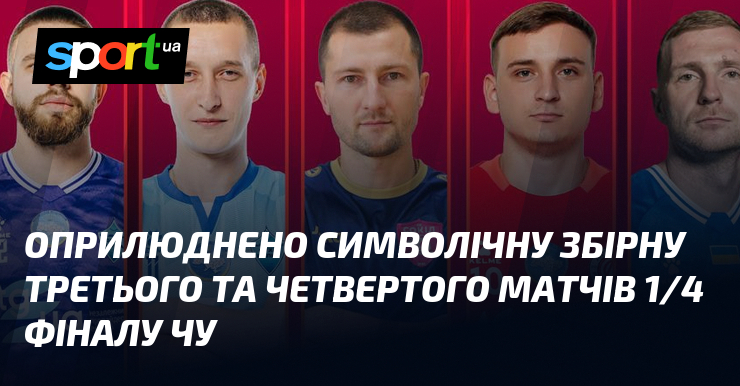 Оприлюднено символічну збірну третього та четвертого матчів 1/4 фіналу ЧУ