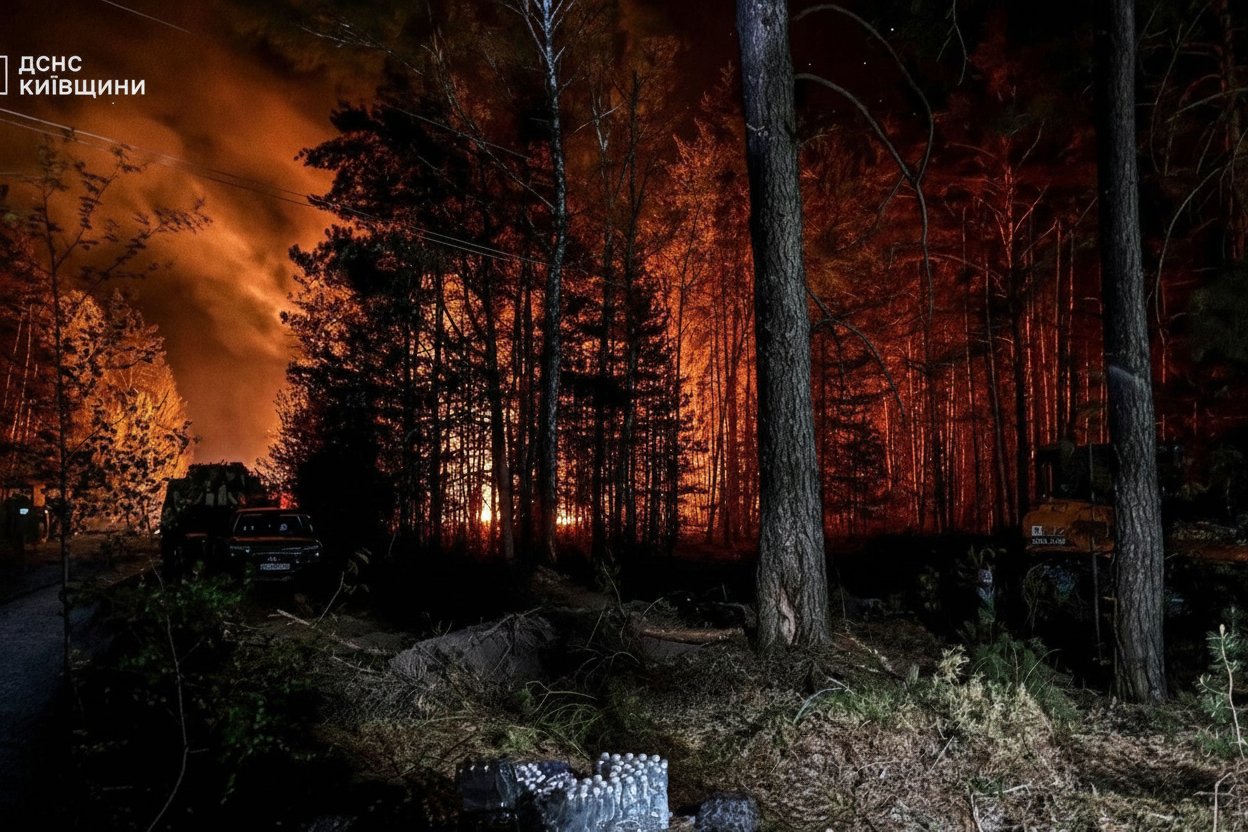 На Київщині в Зоні відчуження палає ліс на 1200 гектарів