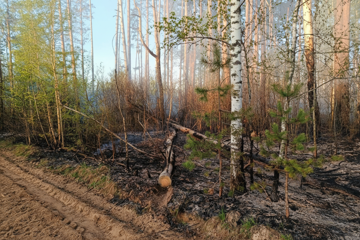 Велику лісову пожежу на Чернігівщині вдалося зупинити