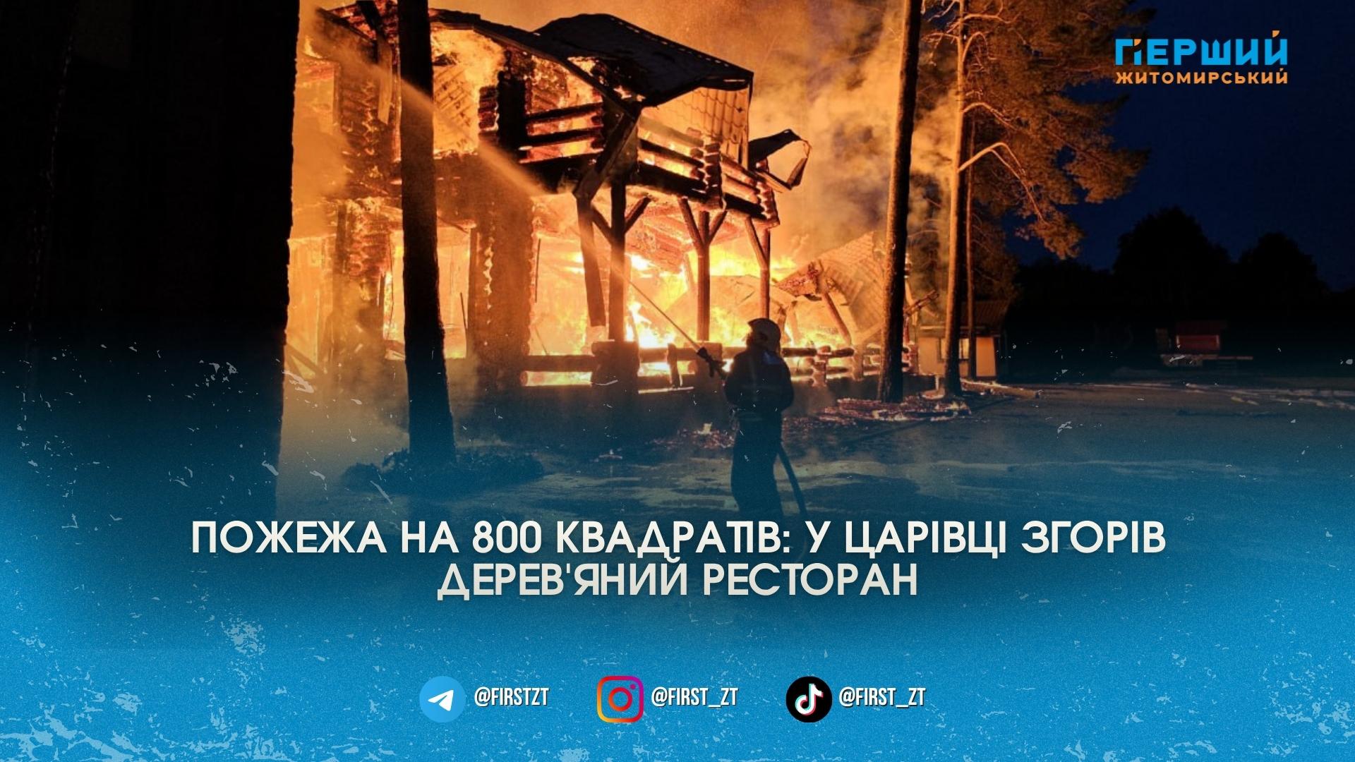 Полум’я на 800 квадратів: під Житомиром вщент згорів відомий дерев’яний …
