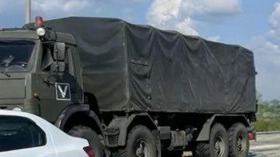 Російська колона з піхотою та БК рухається на окуповане Запоріжжя