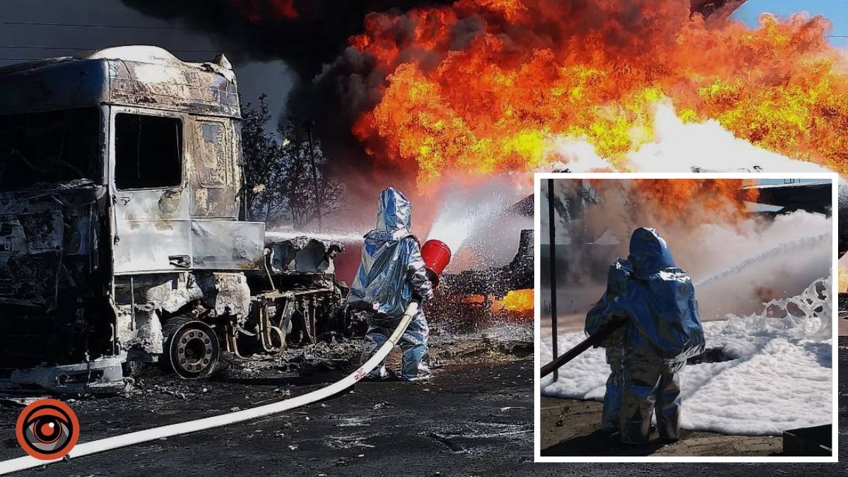Приборкали пожежу на АЗС у Дніпропетровській області, яка виникла після …