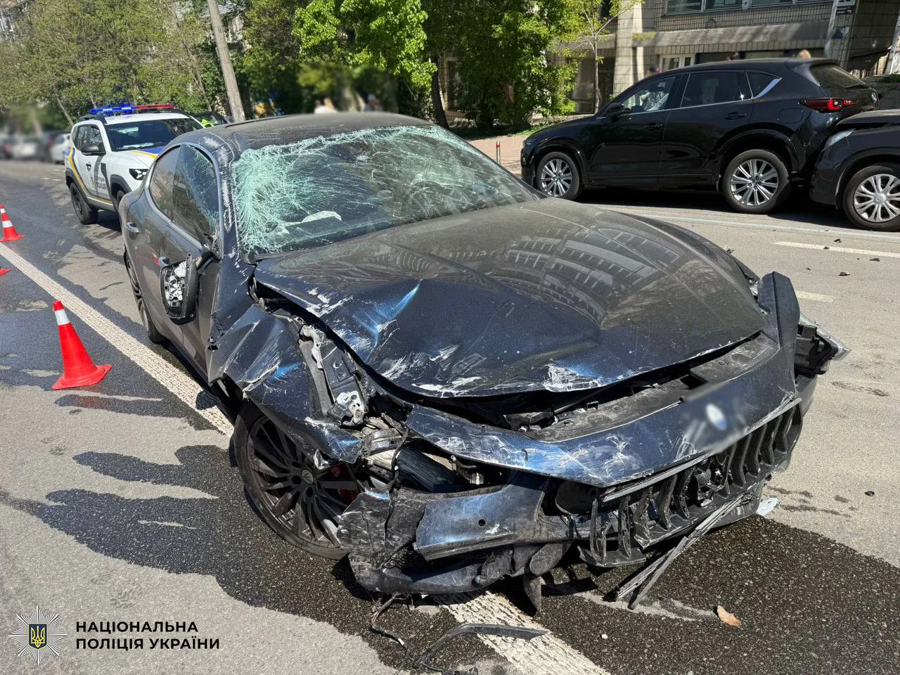 П’яний водій Maserati влаштував ДТП на столичному Печерську, є постраждалий