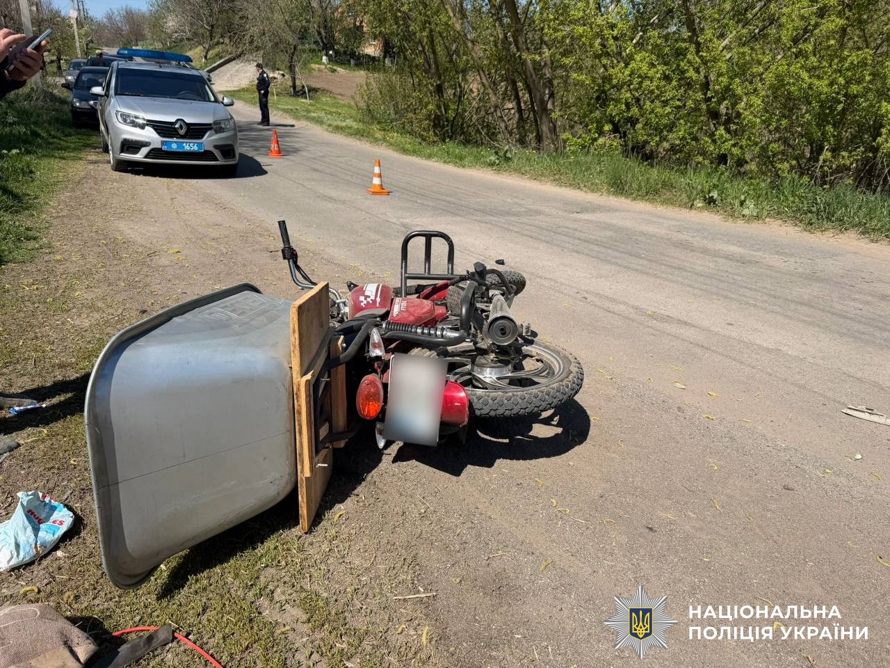 П’яний мотоцикліст на Вінниччині збив жінку на мопеді: чоловіка затримано