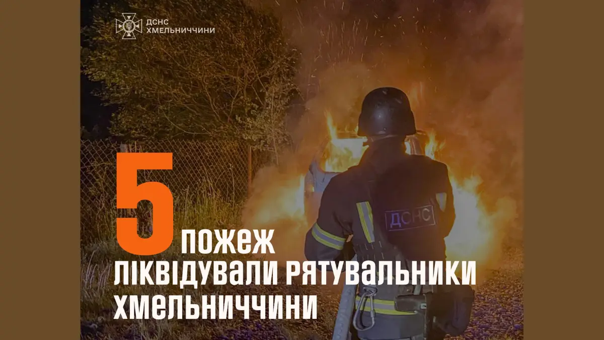 За минулу добу на Хмельниччині ліквідували п’ять пожеж: де палало