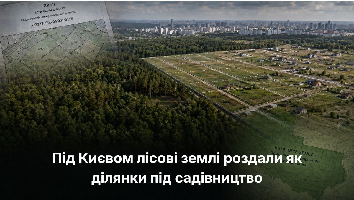 Під Києвом 11 гектарів землі незаконно віддали під садівництво