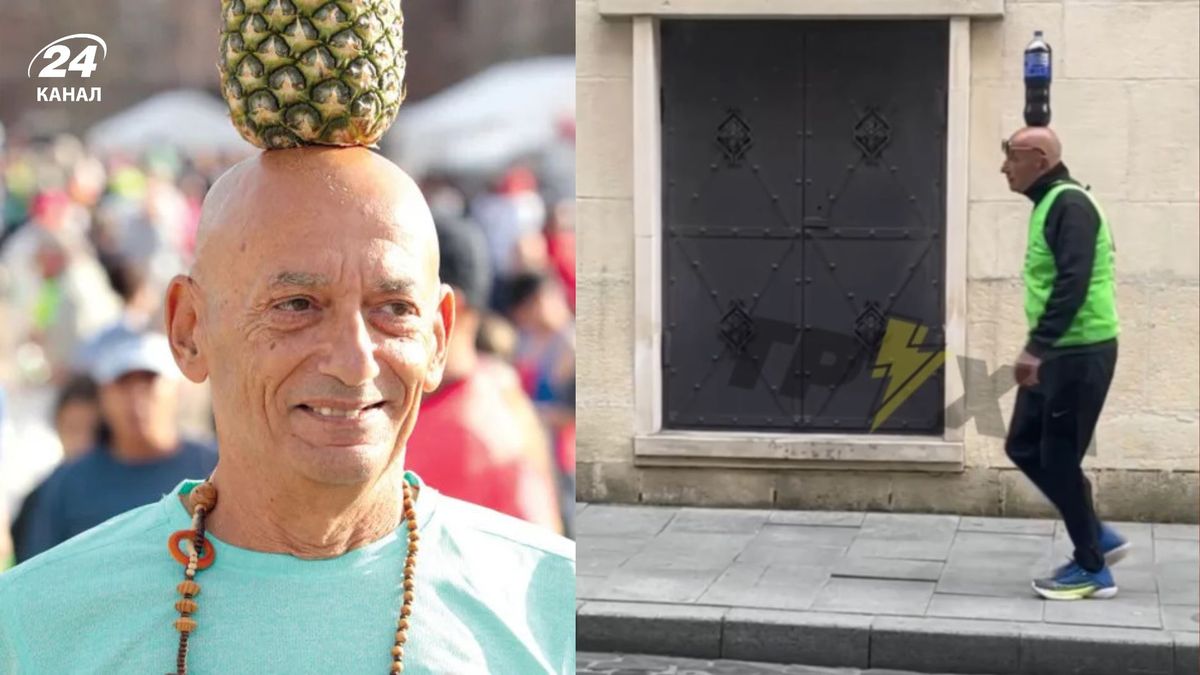 Під час тривоги у Львові помітили легендарного марафонця з пляшкою …