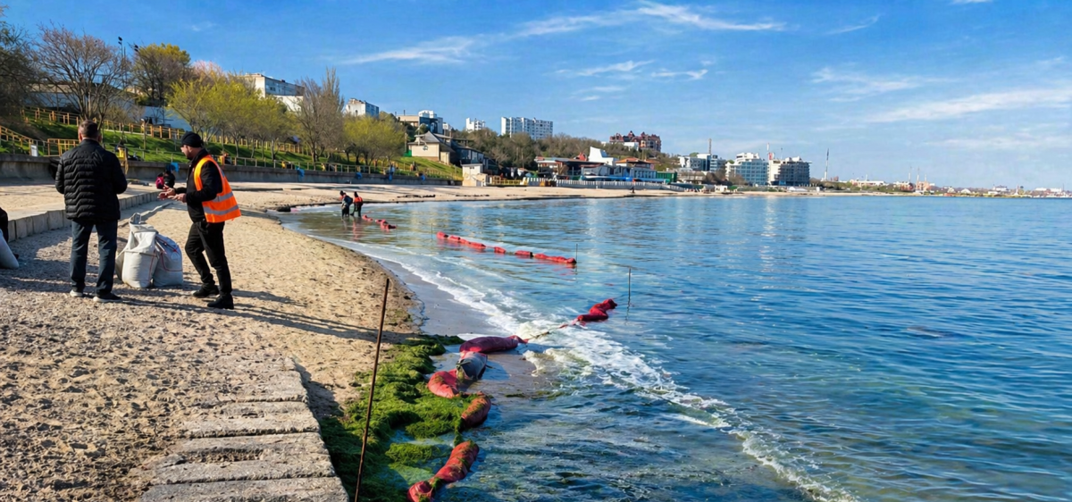 Після атаки РФ у Чорноморську прибрали масляну пляму з ділянки …