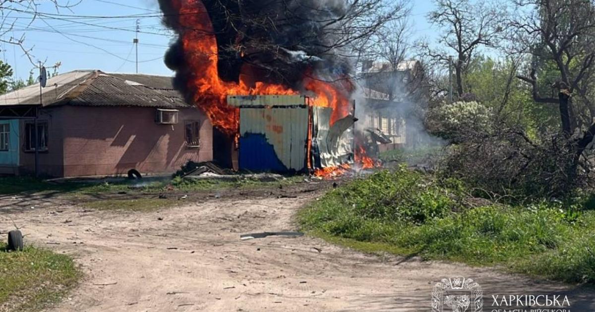 Після влучання російського дрона у Харкові корить кіоск