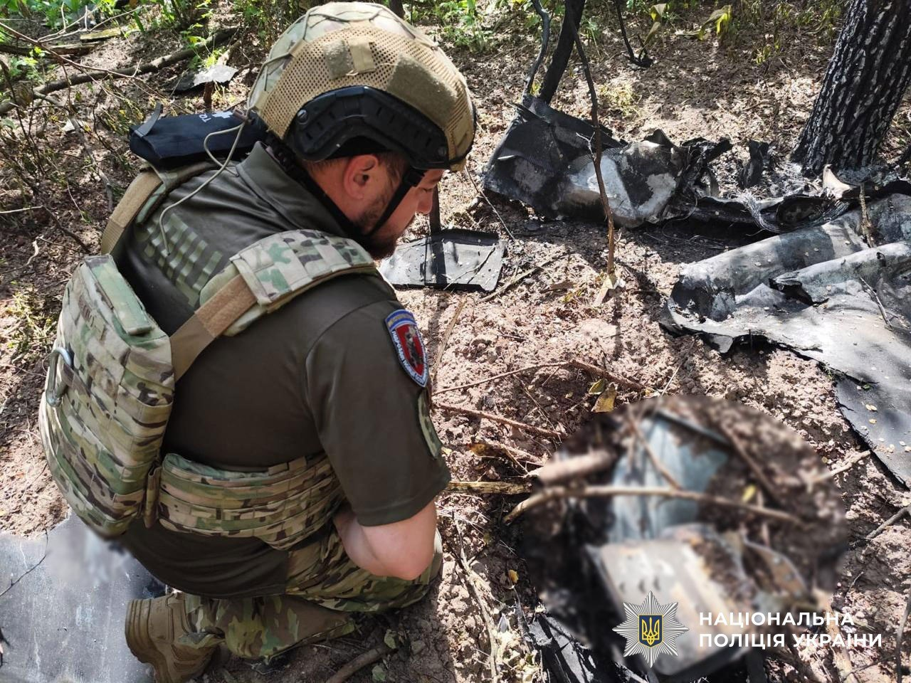 Після ворожої атаки на Полтавщині знешкодили уламки ударних дронів (ФОТО)