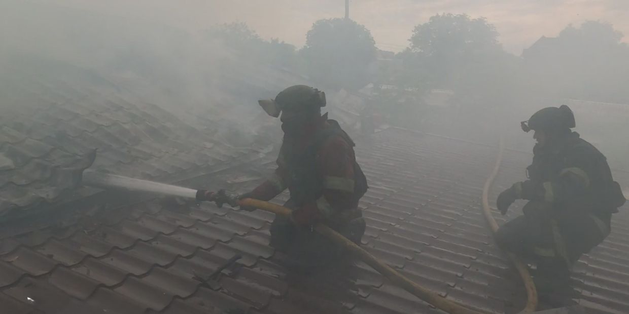 Дроновий удар призвів до пожежі у Дружківці (фото)