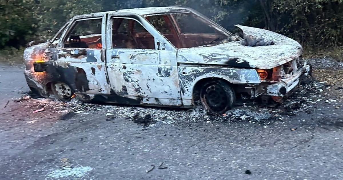 Російський дрон влучив в автомбіль у Харківській області