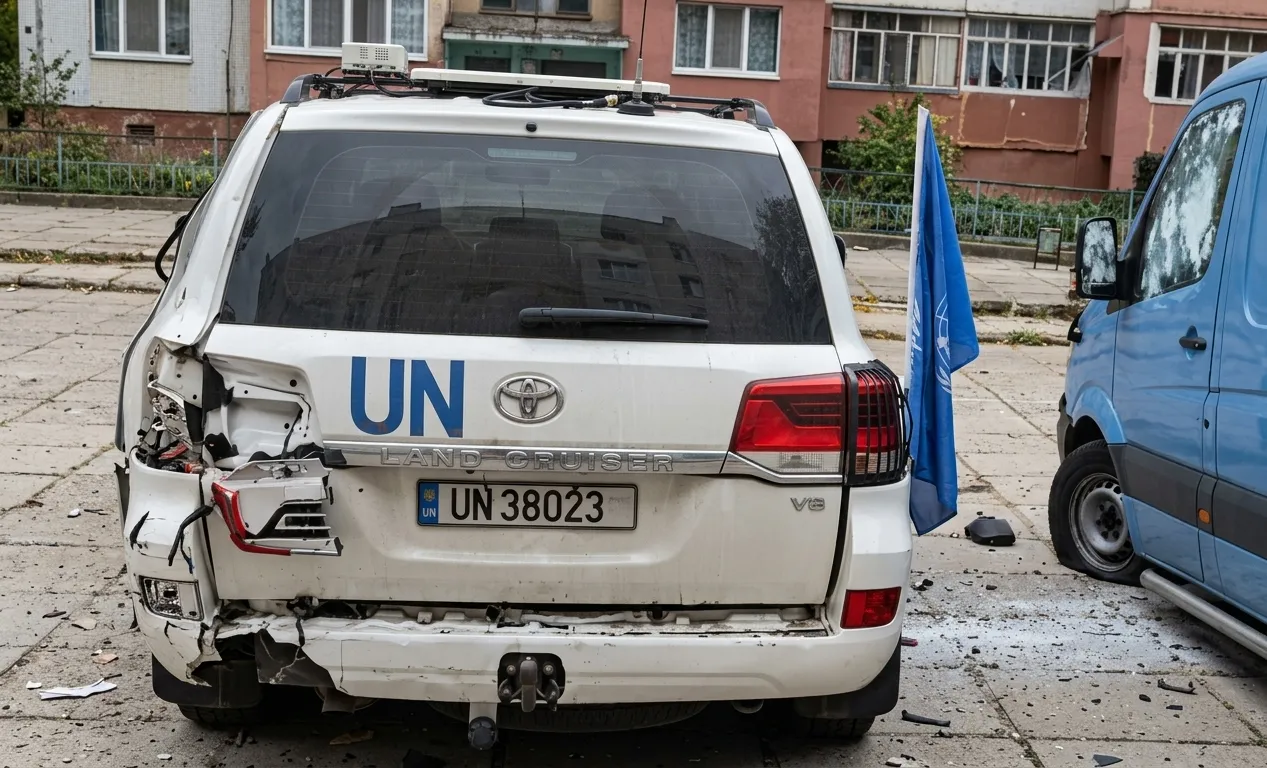 Росіяни видалили відео атаки автівки ООН у Херсоні