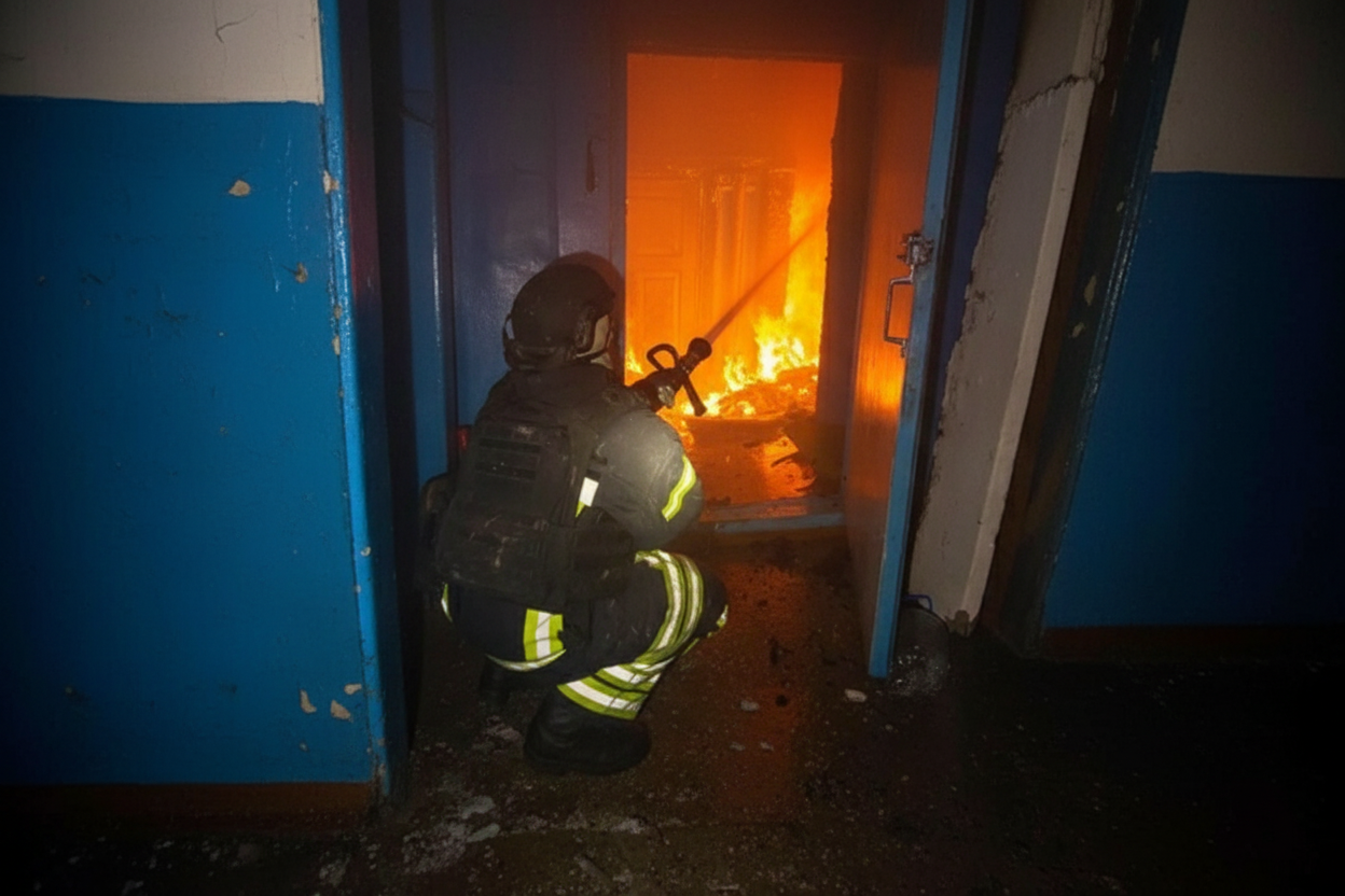 Рятувальники визволили трьох жінок з палаючого будинку в Херсоні після …