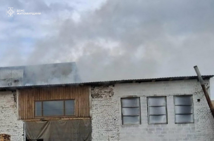 Рятувальники гасили пожежу в селі Житомирської області: горів дах, вогонь …