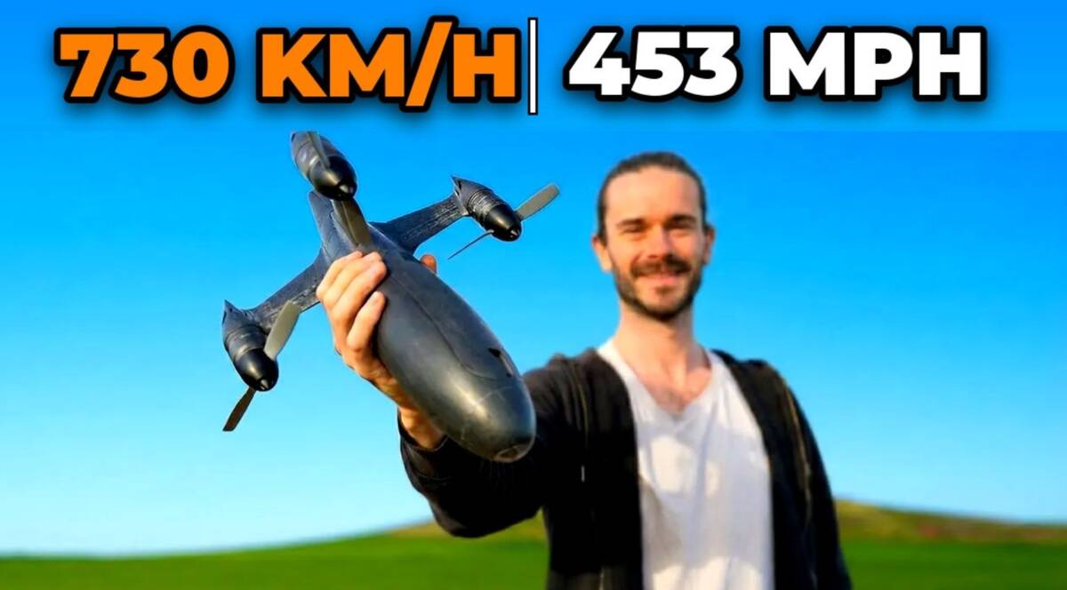 Саморобний дрон Black Bird розігнався до 730 км/год