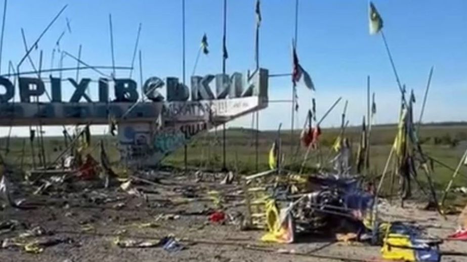 На Запоріжжі військові розпочали відновлення понівеченої Оріхівської стели – кадри