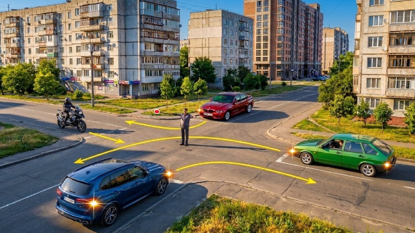 Складний тест ПДР з регулювальником: хто може проїхати