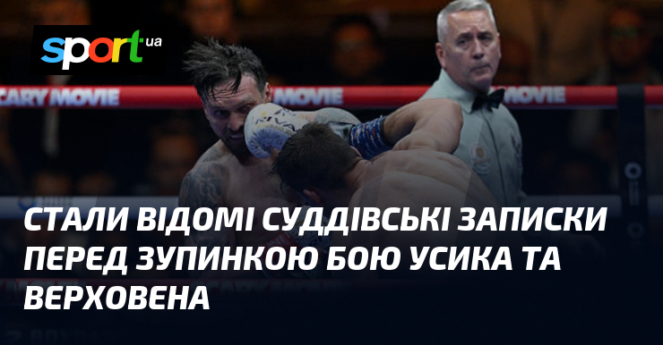 Стали відомі суддівські записки перед зупинкою бою Усика та Верховена