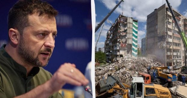 Стало відомо, чим РФ знищила багатоповерхівку в Києві, - Зеленський