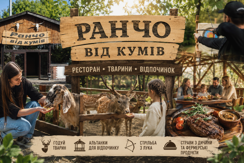 Сімейний відпочинок серед тварин: що пропонує «Ранчо від кумів» біля …