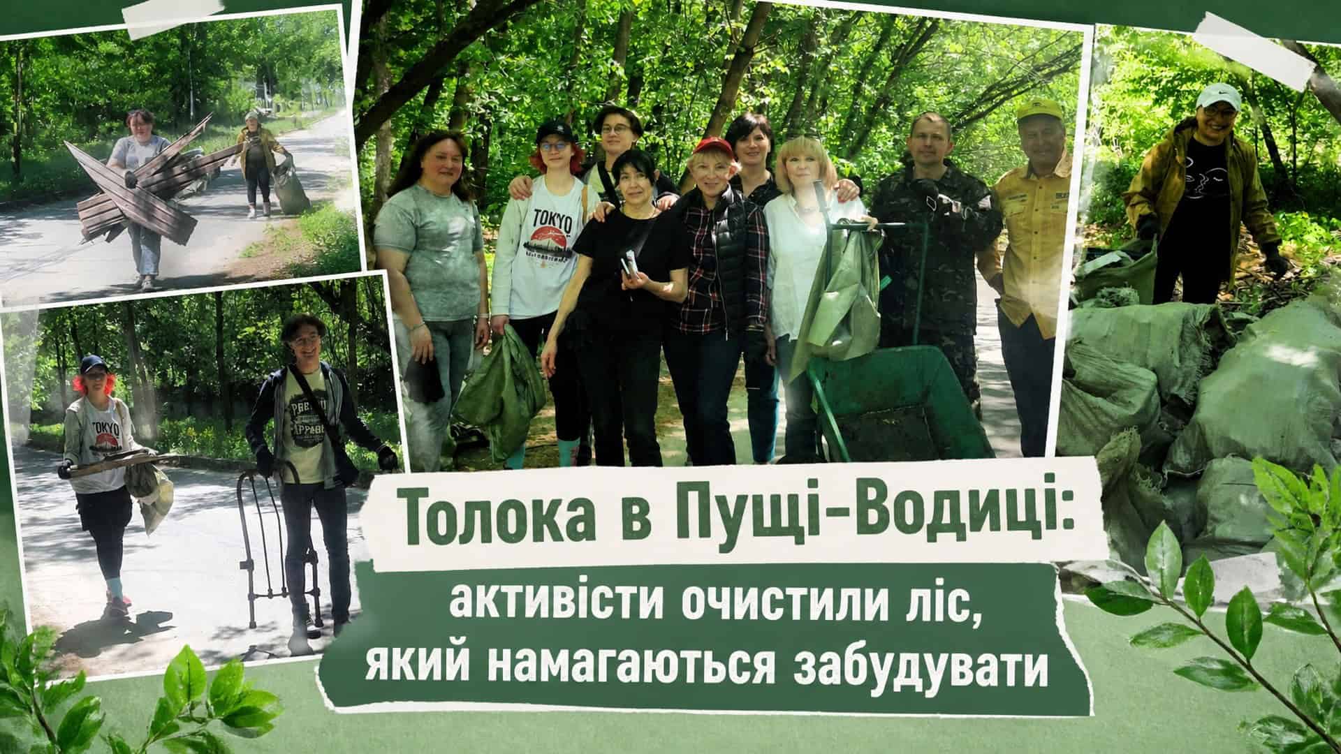 Толока в Пущі-Водиці: активісти очистили ліс, який намагаються забудувати