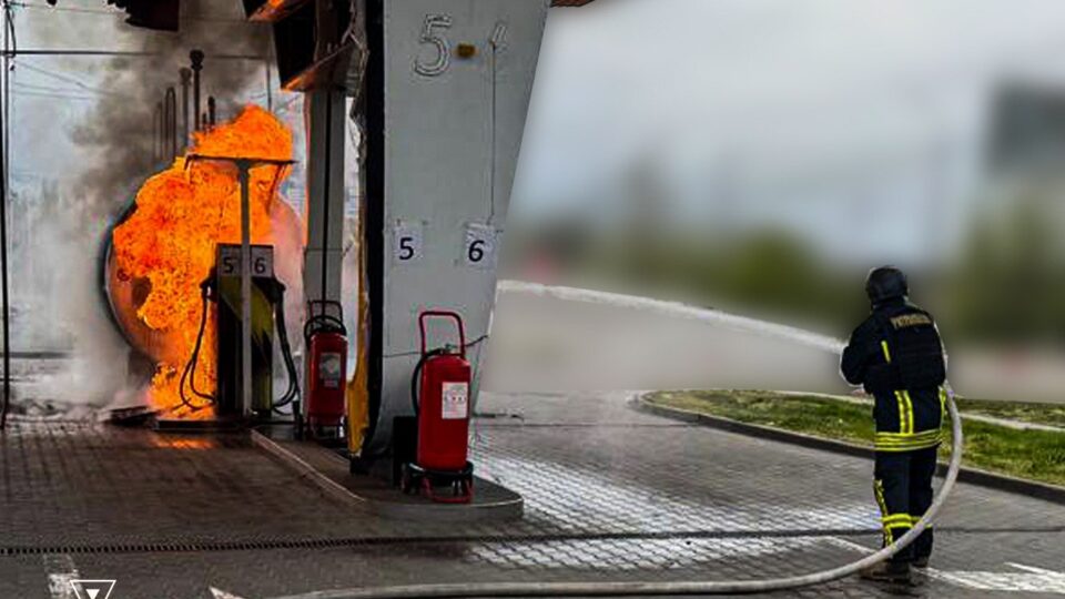 У Херсоні дрон атакував АЗС: загорілися паливна колонка