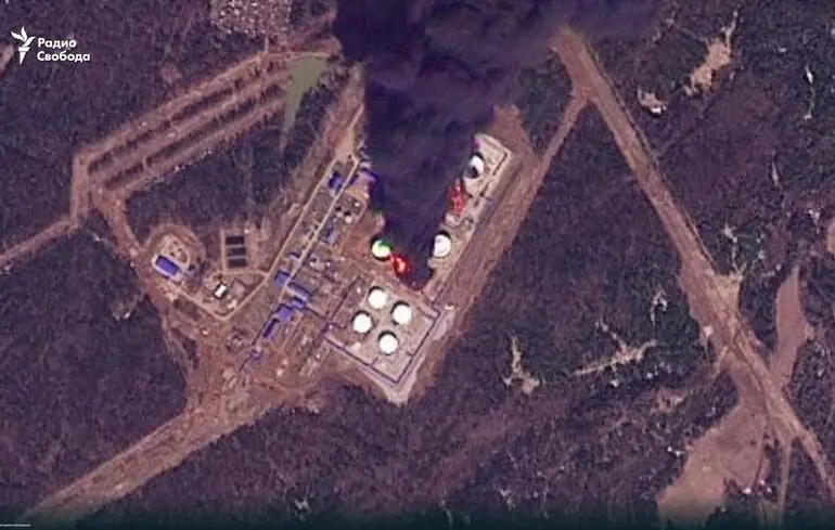 Удар дронів по нафтоперекачувальній станції біля Пермі: опубліковано супутникові знімки
