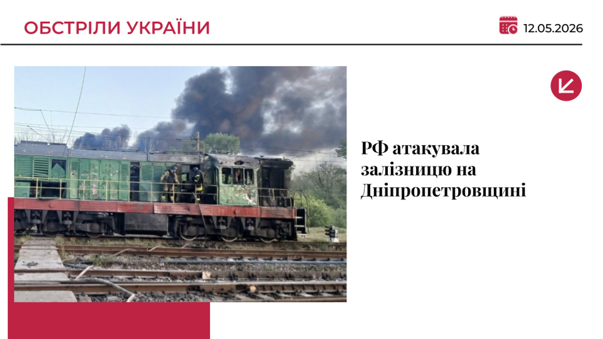 РФ атакувала залізничну інфраструктуру на Дніпропетровщині: поранений машиніст