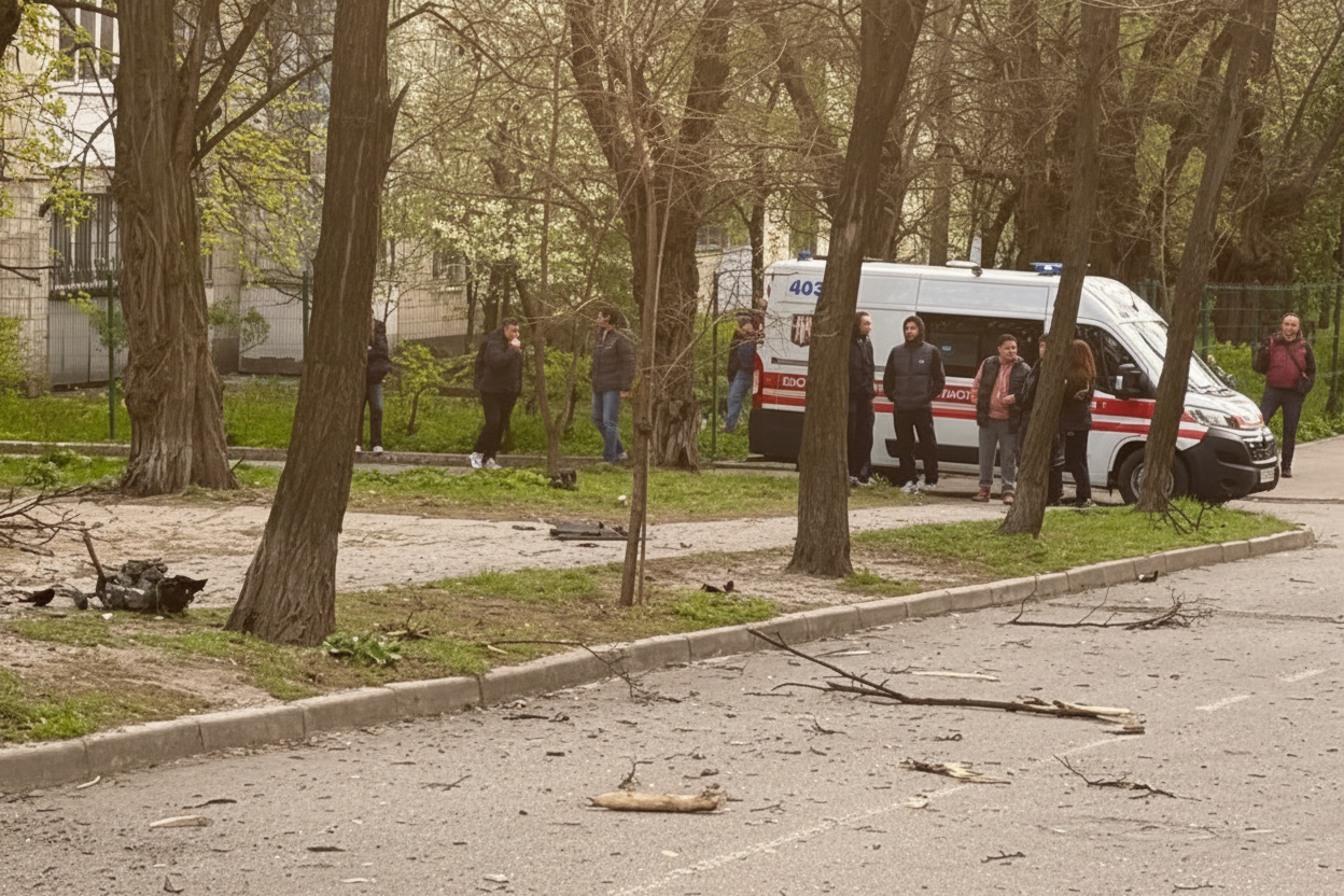 Атака дронів на Київ: уламки впали на територію Шулявського кладовища