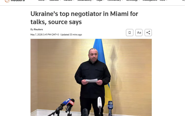 Умєров прибув до Маямі для переговорів зі спецпосланцями Трампа – …