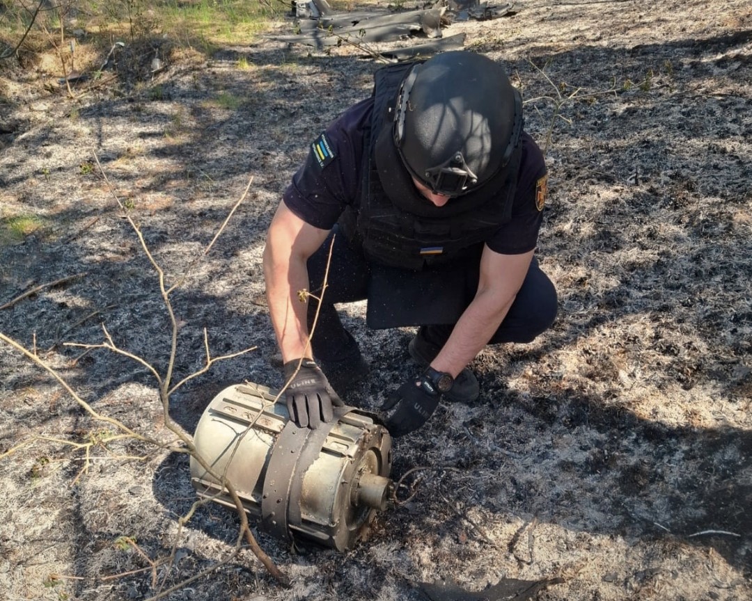 У Вишгородському районі піротехніки ліквідували боєприпас безпілотника «Герань-2»