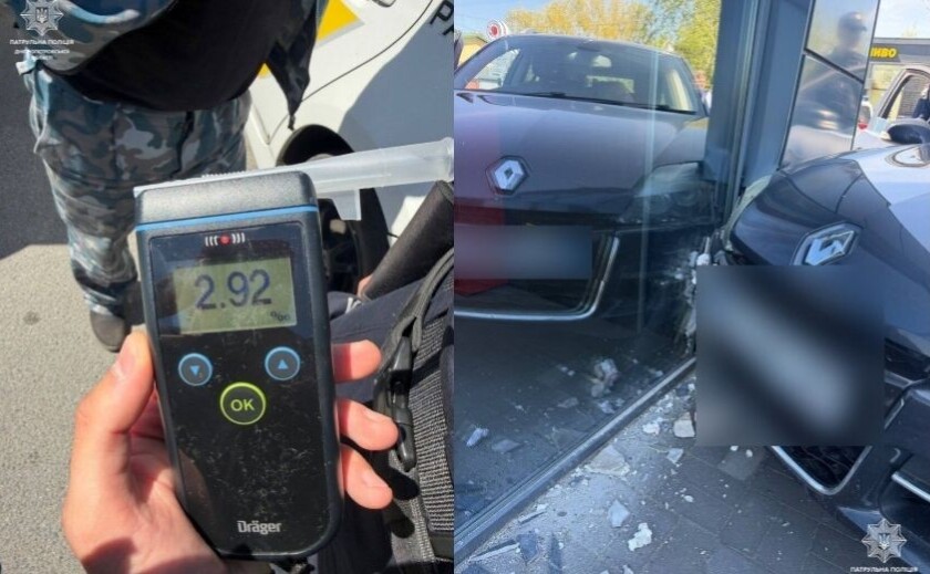 У Дніпрі пʼяний водій Renault врізався у стіну будівлі: подробиці …