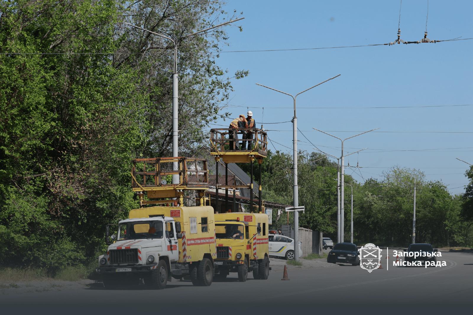 У Запоріжжі відновлюють тролейбусне сполучення між Хортицьким районом та Бородинським …