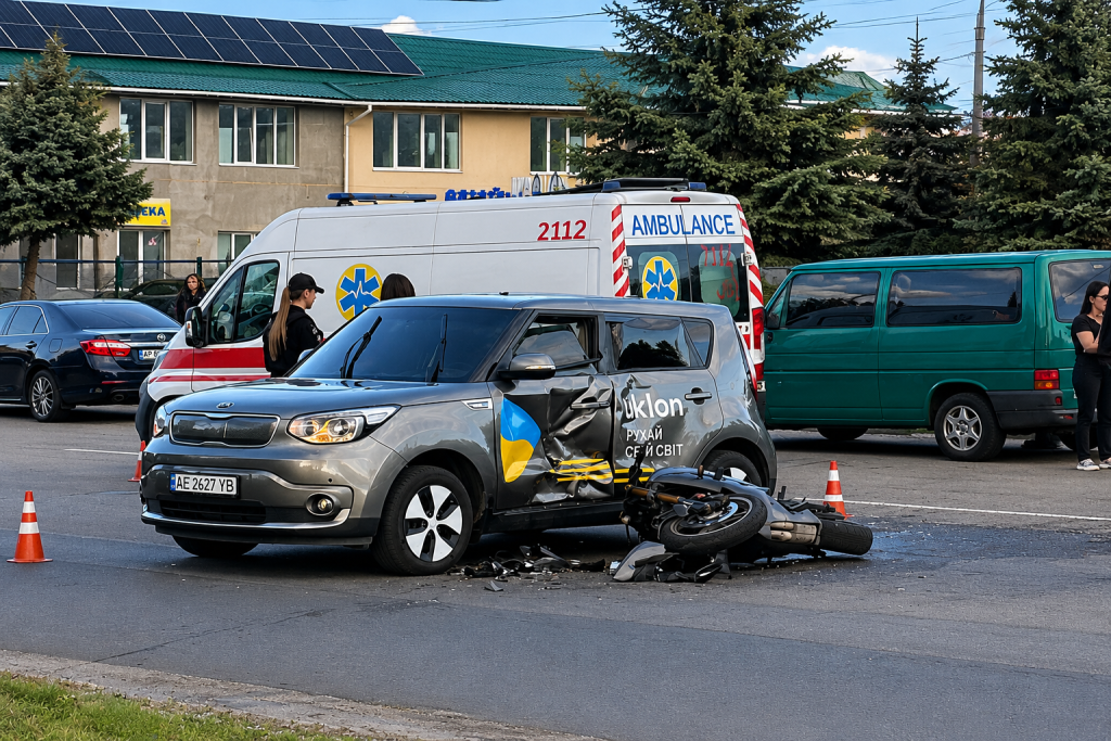 У Кам’янському мотоцикліст постраждав у ДТП з автомобілем на проспекті …
