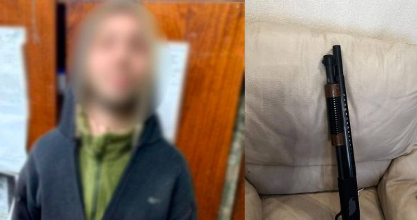 У Києві військовий у СЗЧ з іграшковою "зброєю" лякав відвідувачів …