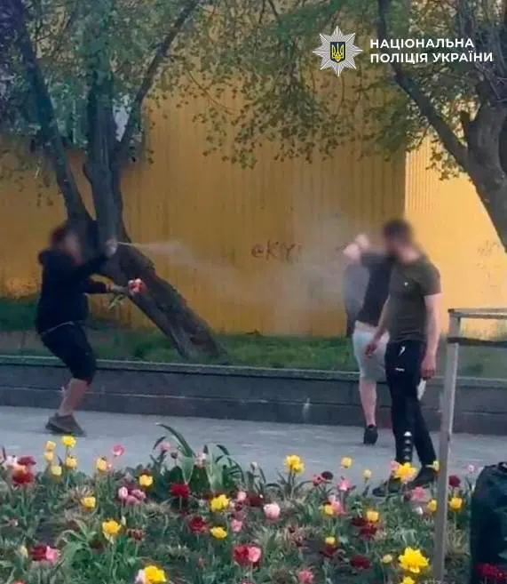 У Києві затримали хулігана, який побив поліцейського після крадіжки квітів …