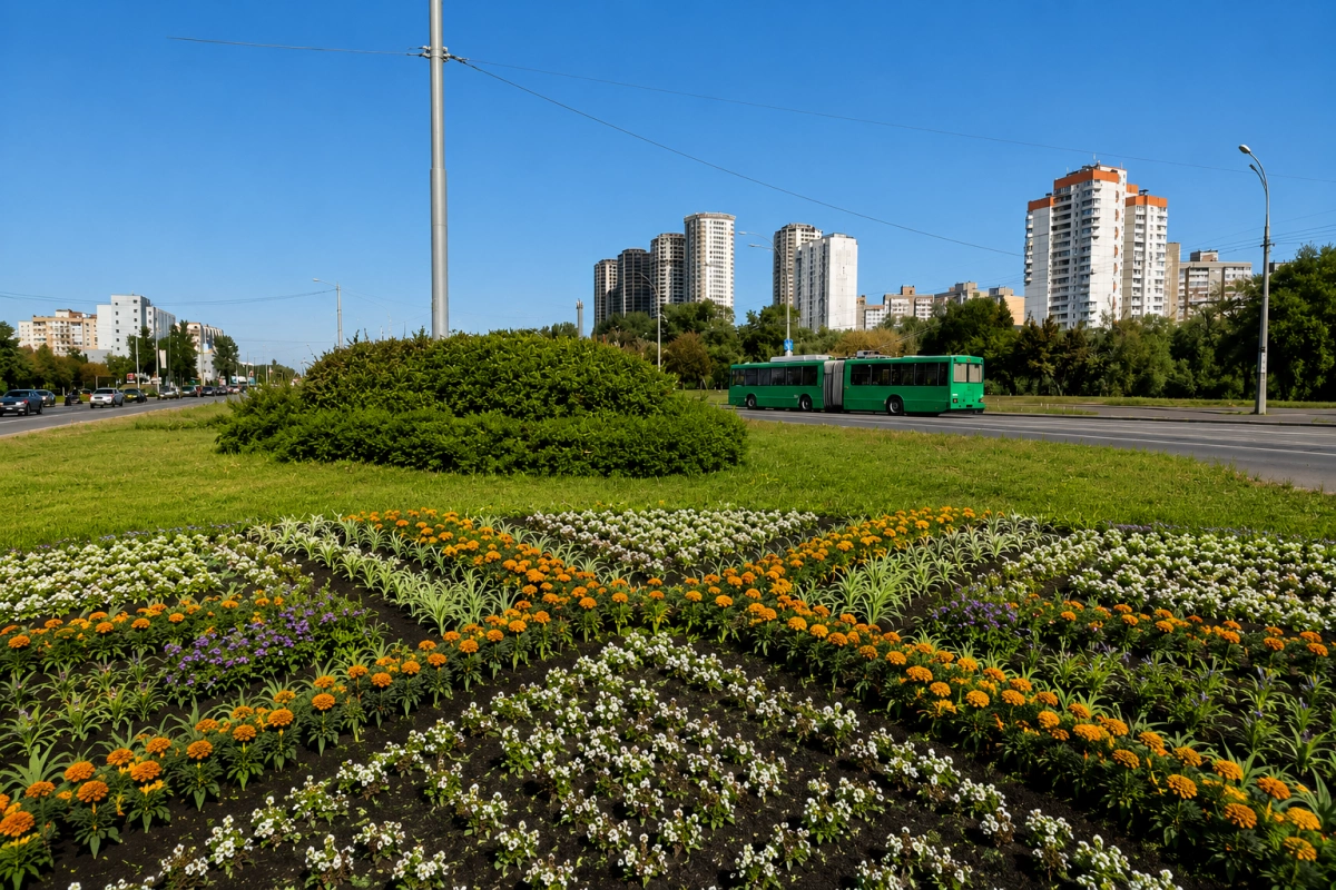 У Києві створили унікальні клумби-вишиванки