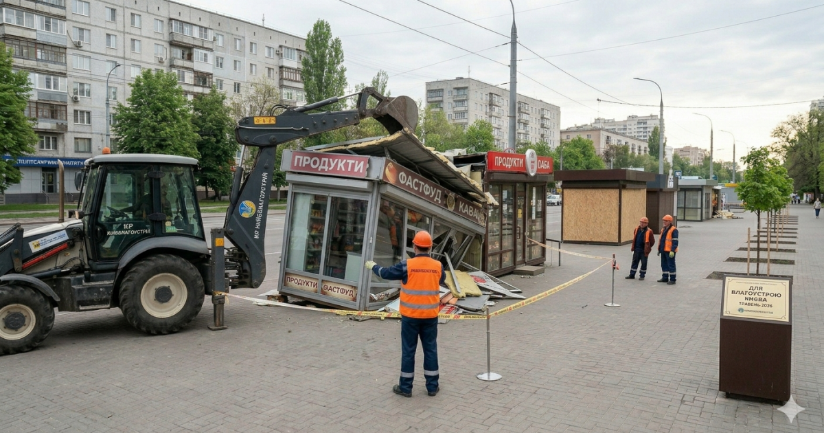 У Києві щодня демонтують близько п'яти МАФів та інших об'єктів …