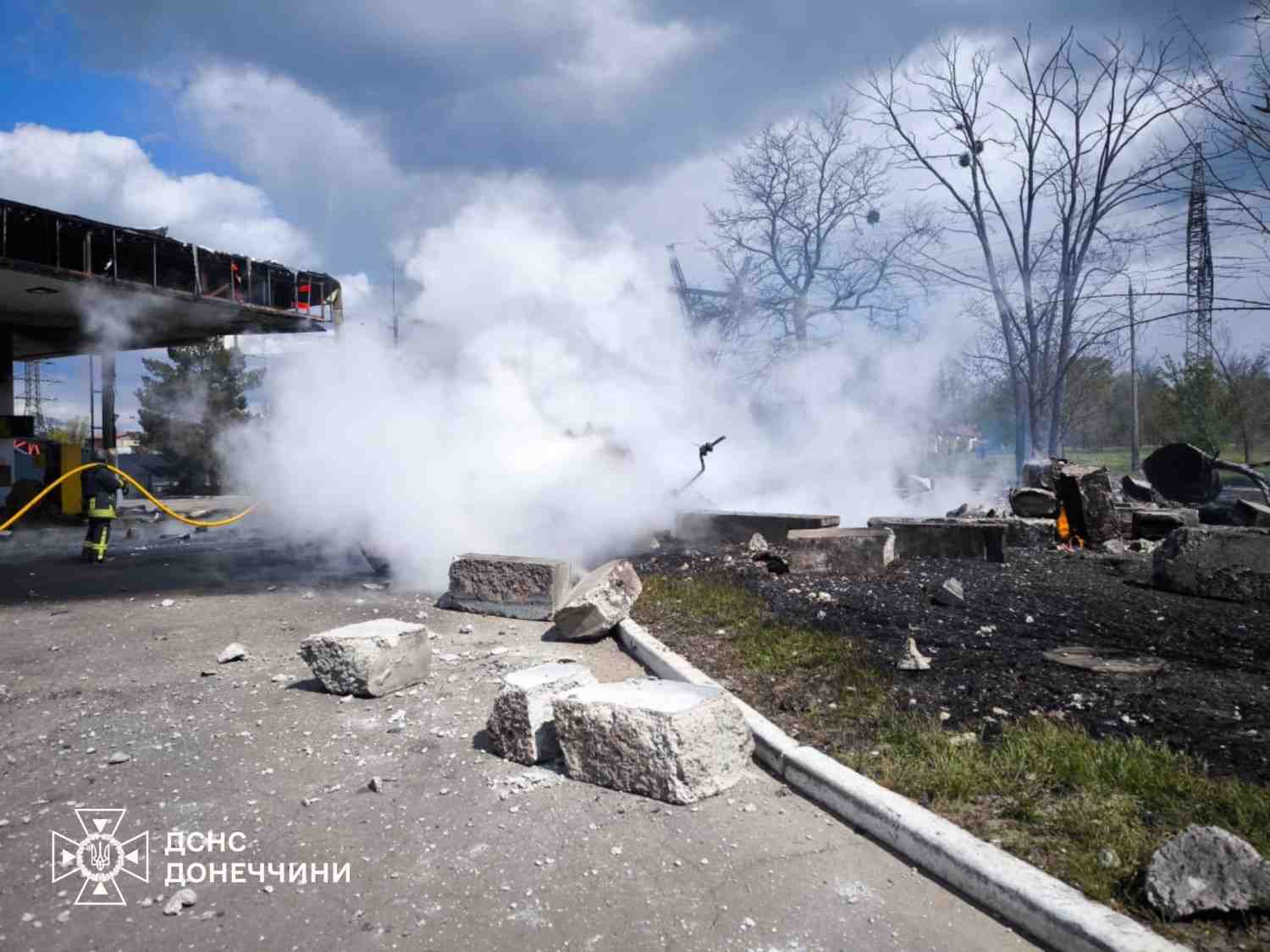 Росіяни атакували дроном АЗС у Краматорську