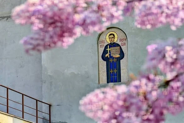 У Львові на фасаді храму встановили ікону-мозаїку (ФОТО)