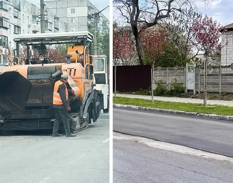У Переяславі продовжується поточний ремонт доріг на вулиці Богдана Хмельницького