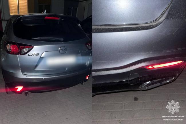 У Рівному водійка Mazda в`їхала у припаркований Mercedes