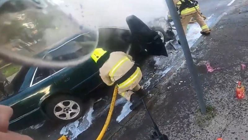 У Рівному на вулиці Пересопницькій горіла Audi