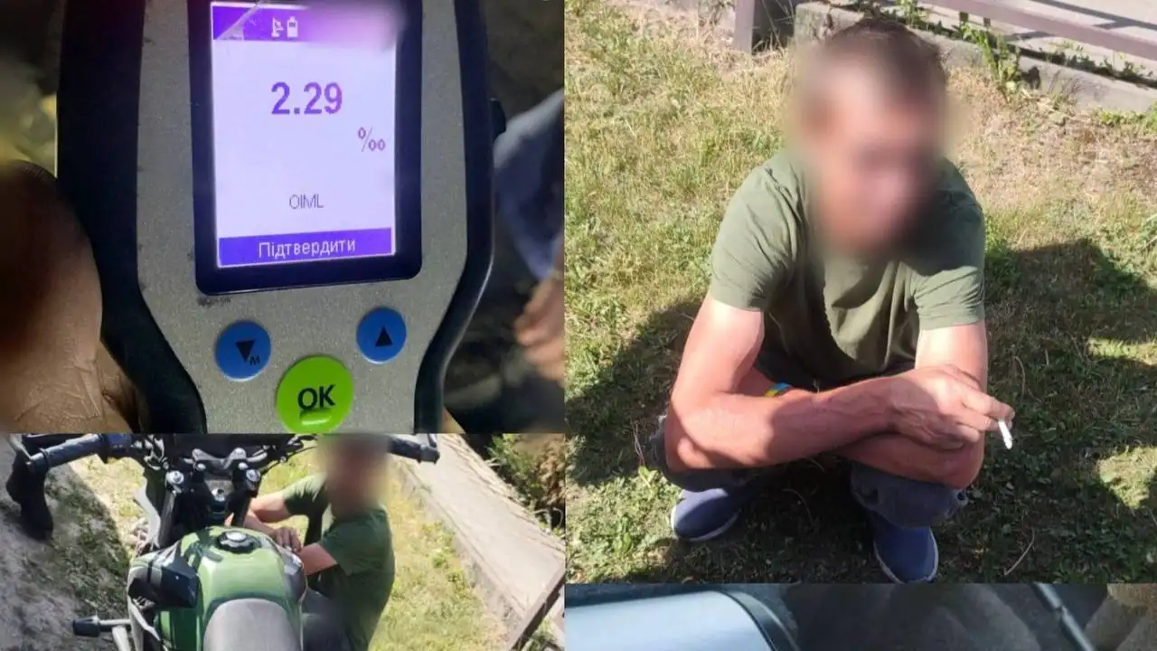 У Сарнах на Рівненщині нетверезий мотоцикліст хотів відкупитися від патрульних …