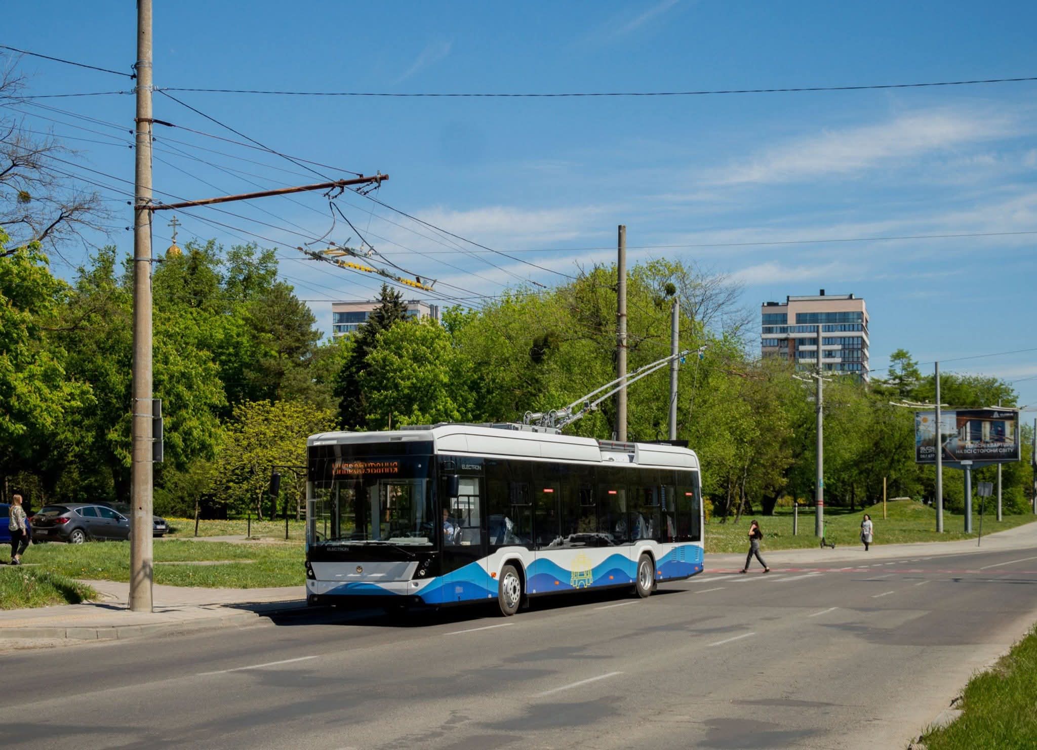У Тернополі тестують нові тролейбуси «Електрон»