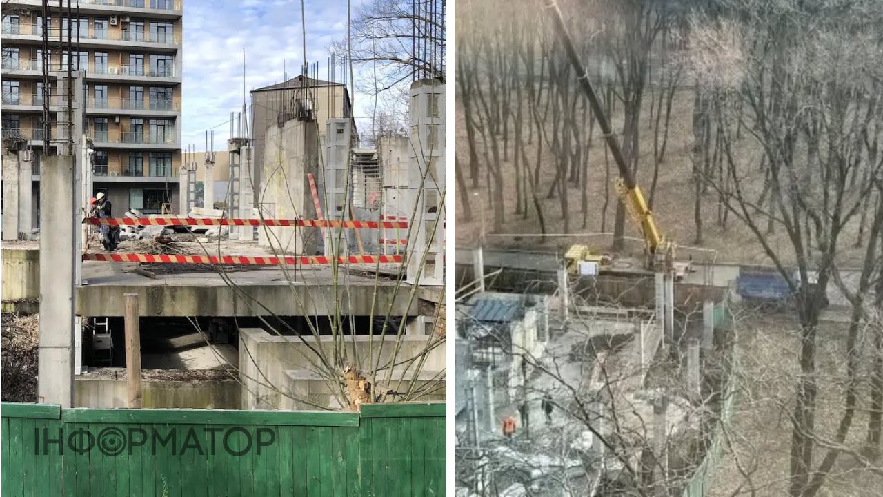 У парку Багряного в Києві зводять чотириповерхівку: громада взялася за …
