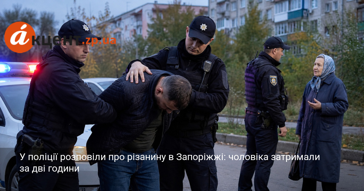 У поліції розповіли про різанину в Запоріжжі: чоловіка затримали за …